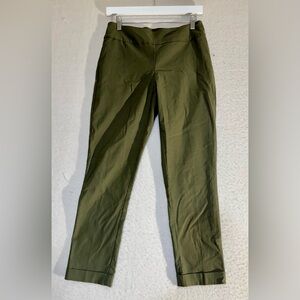 Tribal Stretch Pants Women Size 10 Olive Green Pull On Slim Comfort Casual